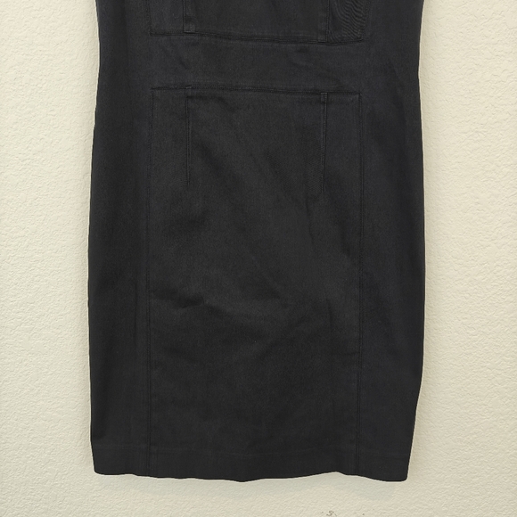 Theory Sleeveless Crewneck Black Mini Pencil Office Dress Size 2 Women's - Picture 2 of 12